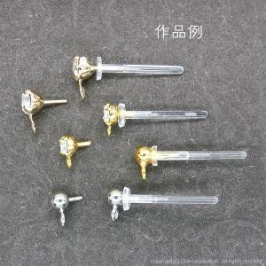 ピアスパーツ 2ペア 樹脂ピアスポスト 突き刺...の詳細画像4