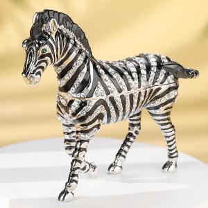 キラキラガラス オーナメント メリーゴーランド 幅10cm / 置物 透明
