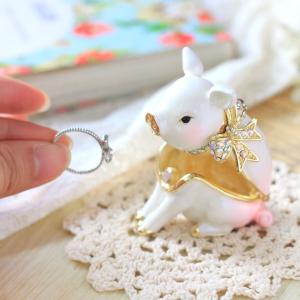 【正規品】 ジュエリーボックス りぼんピッグ ...の詳細画像4