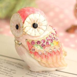 東京銀座PICALS 【正規品】 Lフクロウピンク 鳥 小物入れ