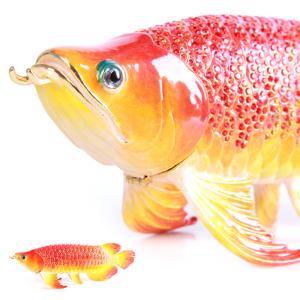 【正規品】 アロワナ 紅龍 Lサイズ アジアアロワナ 熱帯魚 小物入れ おしゃれ 収納 アクセサリーケース 置物 インテリア 雑貨 かわいい 動物 グッズ ピィアース