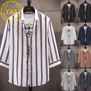 シャツ メンズ 七分袖シャツ 夏服 夏物 カジュアルシャツ