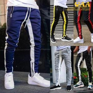 トラックパンツ ジョガーパンツ サイドライン ジップ