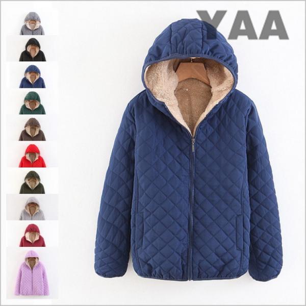 中綿ジャケット レディース 中綿ブルゾン キルティングジャケット 防寒 厚手 裏ボアライナー あった...