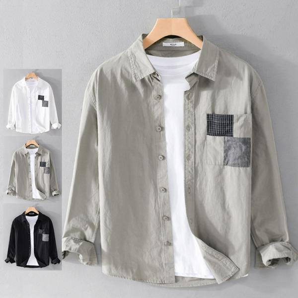 カジュアルシャツ 長袖シャツ トップス シャツ shirt きれいめ メンズ 春服 春物 父の日