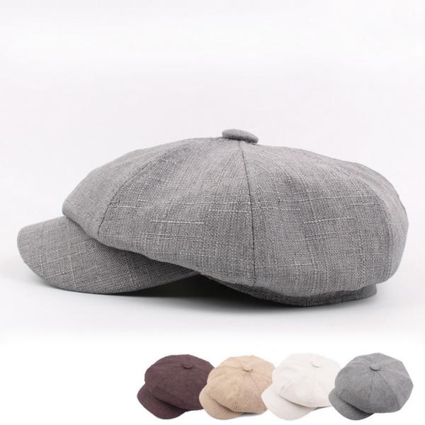 帽子 キャスケット レディース メンズ 綿麻 通気 ニュースボーイキャップ 小顔効果 春夏 サイズ調...