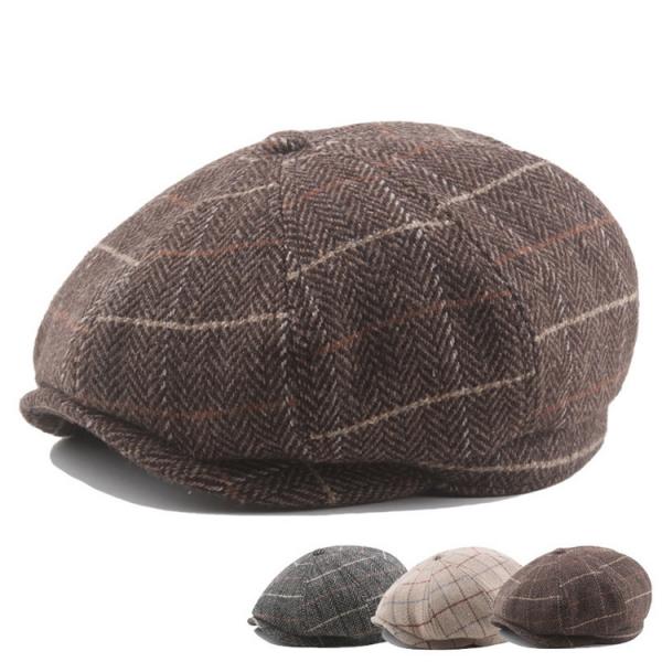 帽子 キャスケット カスケット メンズ ハンチング メルトン 秋物 防寒 ウール混 母の日 ホワイト...