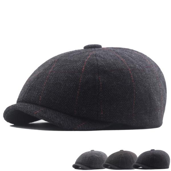 帽子 メンズ キャスケット ハンチング ニュースボーイキャップ ツイード 小顔効果 深め 秋物 防寒...