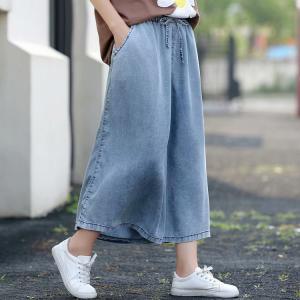 ジーンズ 涼しい デニムパンツ バギーパンツ ワイド アンクル丈 八分丈 ルーズパンツ 薄手 ボトムス レディース 母の日 ホワイトデー 2026