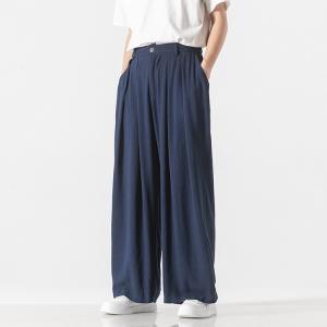 ワイドパンツ メンズ 涼しい バギーパンツ ロ...の詳細画像3