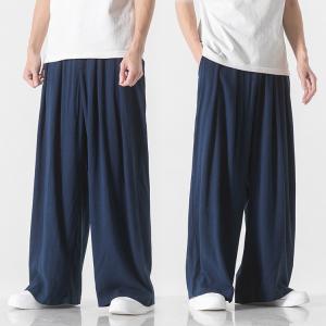 ワイドパンツ メンズ 涼しい バギーパンツ ロ...の詳細画像4