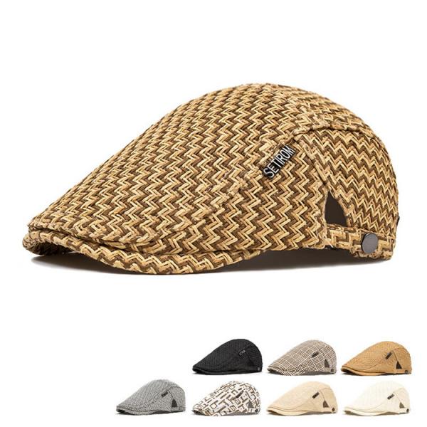 ハンチング メンズ 麦わら リゾート帽子 ハンチング帽 麦わら帽子 通気 メッシュ ナチュラル感 父...