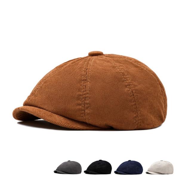キャスケット コーデュロイ メンズ レディース 帽子 春 秋 防寒 カスケット ニュースボーイキャッ...