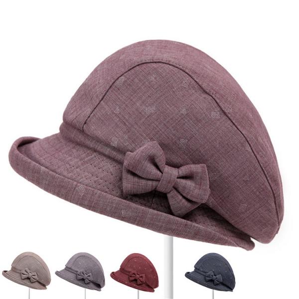 帽子 キャスケット キャップ リボン UVカット 日よけ 40代 50代 60代 レディース 母の日...