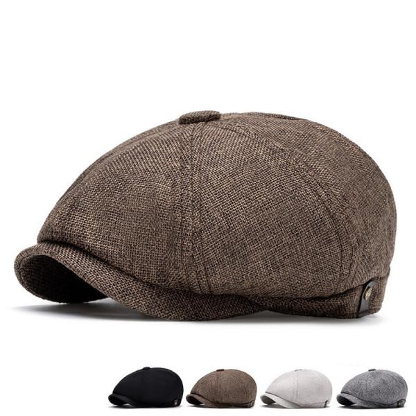 帽子 メンズ キャスケット帽 カジュアル カスケット ニュースボーイキャップ １００％綿 春夏秋 父...