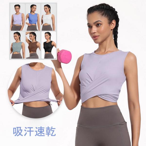 タンクトップ トレーニングウェア ヨガ フィットネス 吸汗速乾 トップス 袖なしtシャツ ノースリー...
