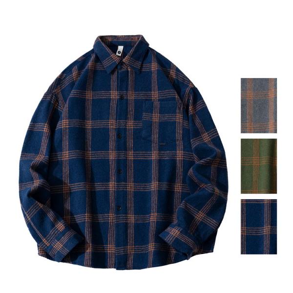 ネルシャツ チェックシャツ 大きいサイズ シャツ カジュアルシャツ トップス メンズ ファッション ...