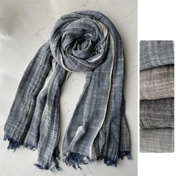 マフラー 100％綿 ストール 肩掛け ショール 着物 羽織 レディース メンズ 春秋 防寒 大判 ...