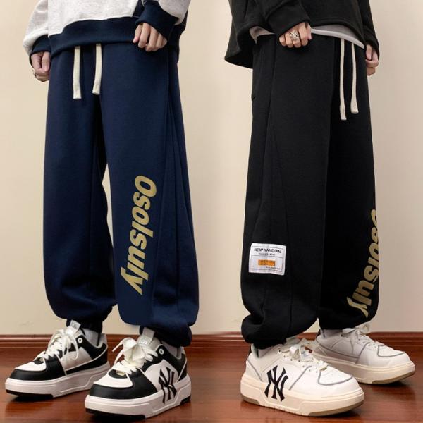 スウェットパンツ ジョガーパンツ ボトムス ロゴ アメカジ 紐パン イージーパンツ メンズ ファッシ...