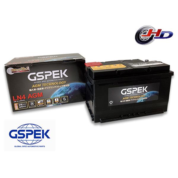 GSPEK アイドリングストップ車対応 バッテリー D-LN80/PL LN4 EN AGMシリーズ...