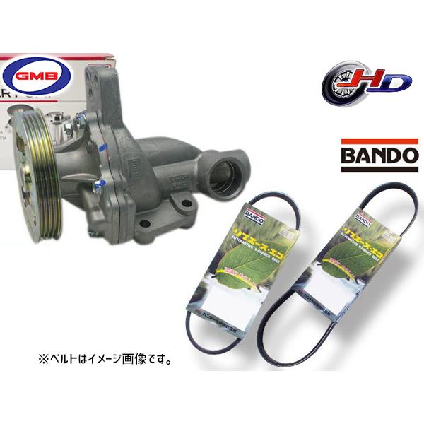 ワゴンR MH21S GMB ウォーターポンプ GWS-39AHL 外ベルト 2本セット バンドー ...