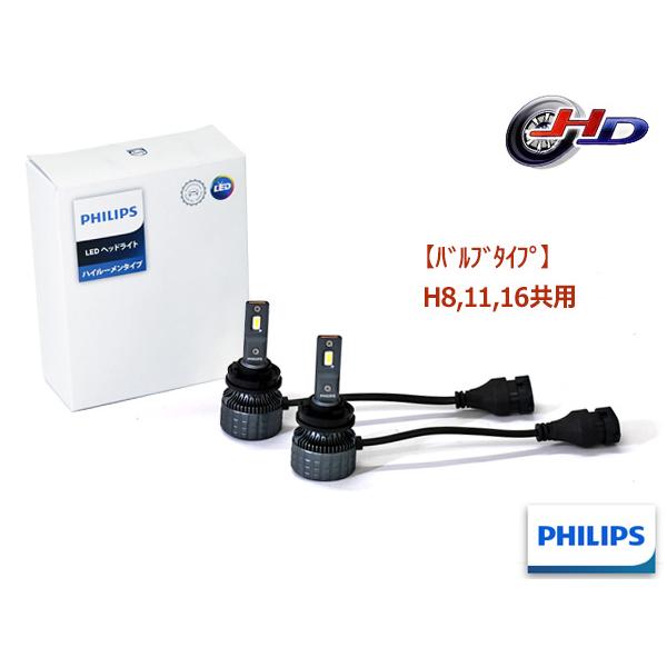 Philips ハイルーメンタイプLEDヘッドフォグライト 12V専用 H8 H11 H16 車検対...