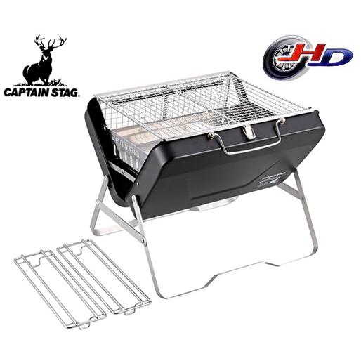 キャプテンスタッグ CSブラックラベル V型ファイアグリル ワイド UG-77 焚き火台 BBQ 黒...