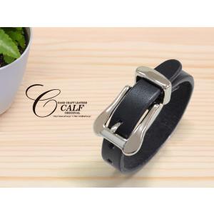 CALF カーフ ヌメ 厚革 ハードブレス ブラ...の商品画像