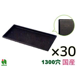 中苗用 育苗箱 水稲用 1300穴 60×30×3cm 30個セット 黒 ブラック