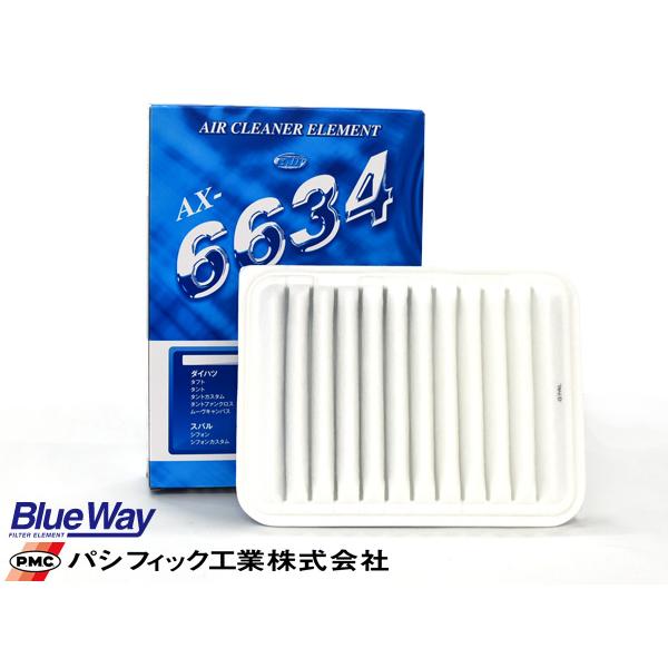 タント LA650S エアーエレメント エアークリーナー パシフィック工業 BlueWay ターボ無...