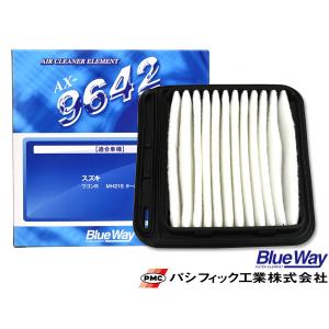 パレット MK21S ラパン HE22S エアエレメント エアー フィルター クリーナー ターボ車 パシフィック工業 BlueWay AX-9642｜yabumoto