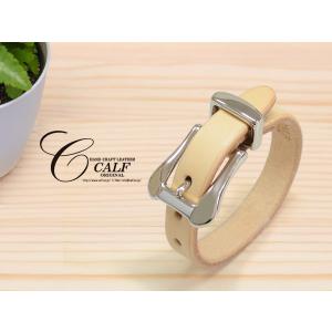 CALF カーフ ヌメ 厚革 ハードブレス タン...の商品画像