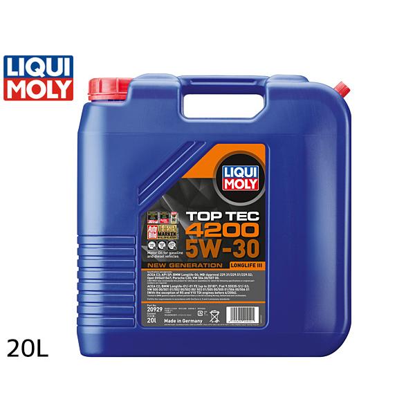 リキモリ エンジンオイル トップテック4200 5W30 5W-30 20L ACEA規格 C2 B...