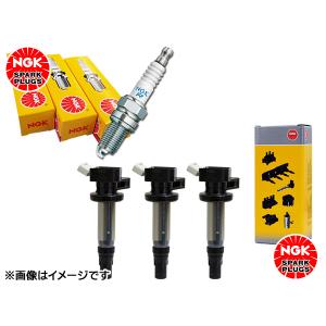 ekワゴン ekスポーツ H82W NGK 標準 スパークプラグ 4291 ZFR6F-11 3本 NGK イグニッションコイル U5159 3本セット H18.09〜H22.08｜yabumoto