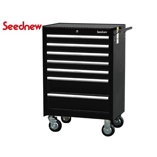 Seednew ローラーキャビネット 黒 ブラック 7段引出し S-R907-BL シーズニュー 法...