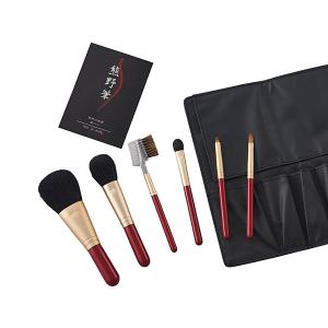 熊野筆 筆の心 化粧筆 6本セット 専用ケース付き 箱入り メイクブラシ