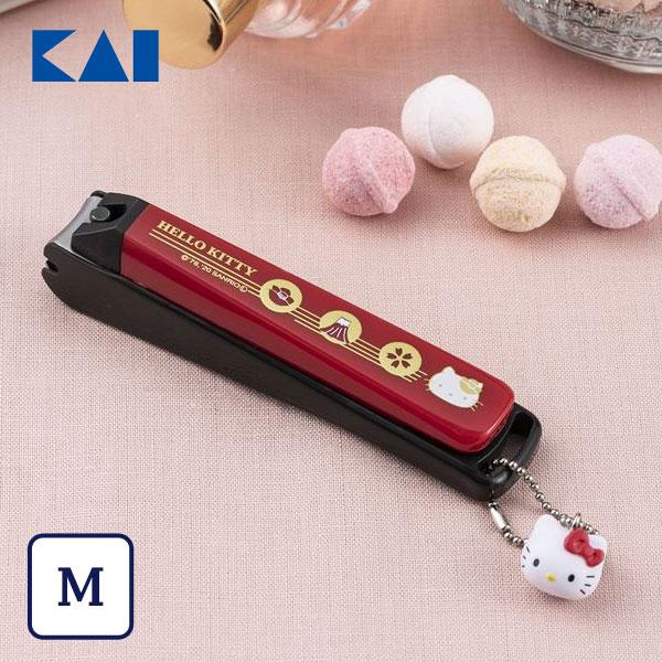 ツメキリ (M) ハローキティ 椿 和風ニュースタンダード 貝印 KK2534 / 日本製 爪切り ...