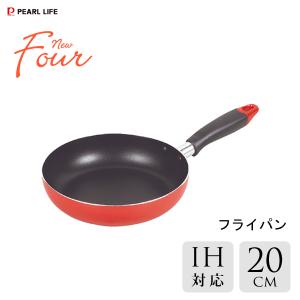 パール金属 深型フライパン 24cm IH対応 ふっ素加工 ニューフォア