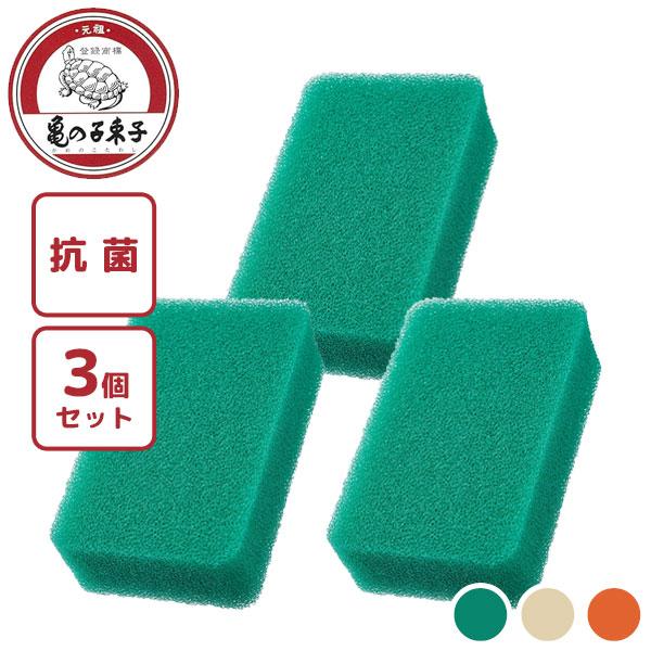 亀の子スポンジ Do 角型 (3個セット ) 亀の子束子西尾商店 / 日本製 抗菌 キッチンスポンジ...