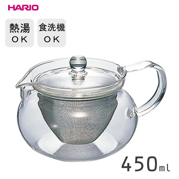 茶茶急須 丸 450ml ハリオ CHJMN-45T/ 日本製 食洗機 電子レンジ 熱湯 ティーポッ...