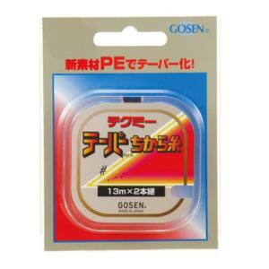 テクミー ゴーセン テクミーテーパーちから糸 力糸 0.8-5号 2本巻き 赤
