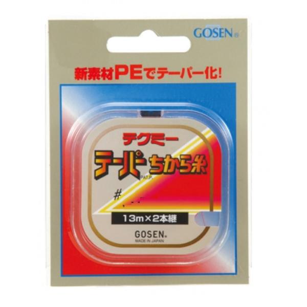 ゴーセン テクミーテーパーちから糸 力糸 0.6-6号 2本巻き 赤