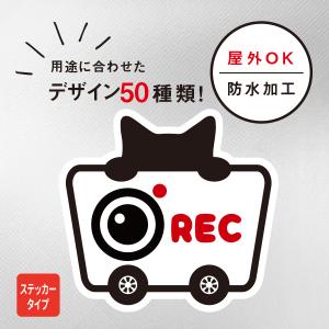 REC ドライブレコーダー 搭載 車 猫 ステッ...の商品画像