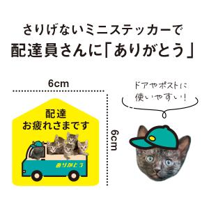 ステッカー おしゃれ 配達おつかれさまです 猫...の詳細画像1