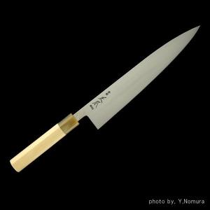 正本総本店 MASAMOTO本霞・玉白鋼 切付庖刀 （片刃）包丁 300mm KS1730