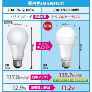 TOSHIBA（東芝） TOSHIBA LDA12L-G/100W/2 LED電球 一般電球形 全方向