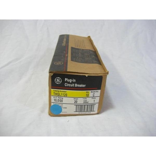 Box of 10 GE THQL1120 20A Model C 120/240AC 1P Plu...