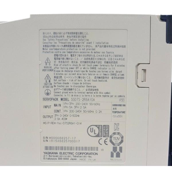 SGD7S-2R8A10A YASKAWA  Sigma 7  200V  400W Servo d...