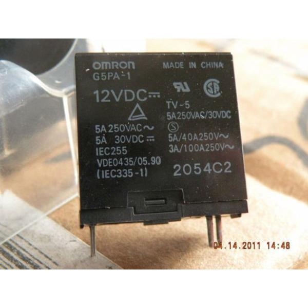 (100個) OMRON G5PA-1 12V 4PIN 250VAC 30VDC PCB RELA...