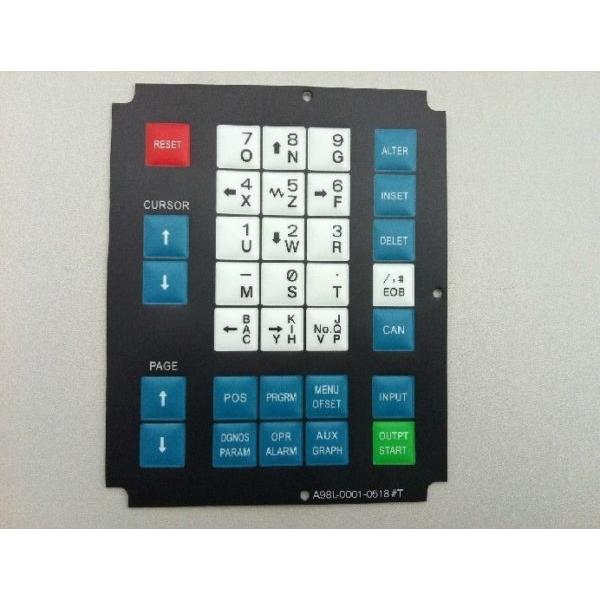 A98L-0001-0518#T plastic keypad Mask for FANUC CNC